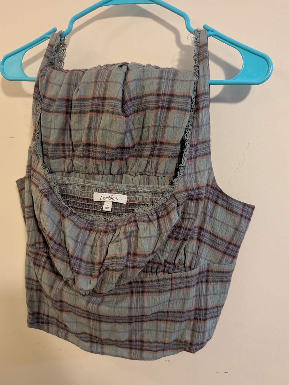 torrid Sage Plaid Smocked Two-Piece Set - Picture 4 of 5